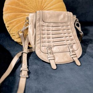 She + Lo Grey Leather Crossbody Bag